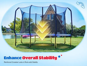 ORCC Oval Outdoor Trampoline with Safety Net